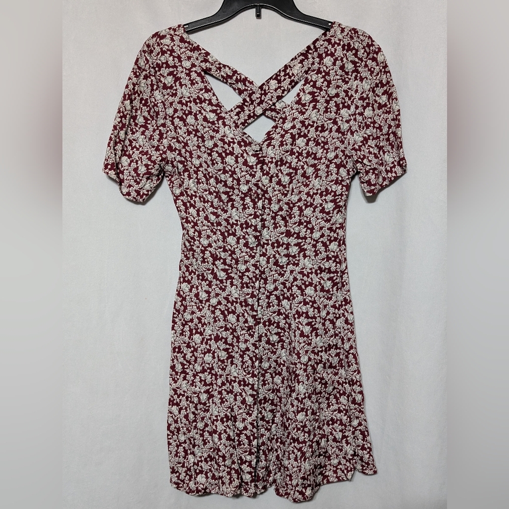 🌷Jamie Brooke Elegant Red & White Floral Mini Dress White Floral Size Medium